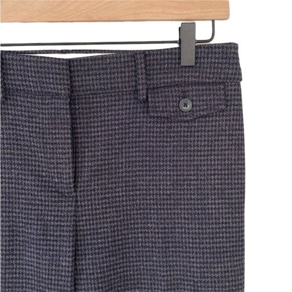 Loft Houndstooth High Waist Straight Wide Leg Trousers Soft Stretchy Academy - Picture 3 of 14